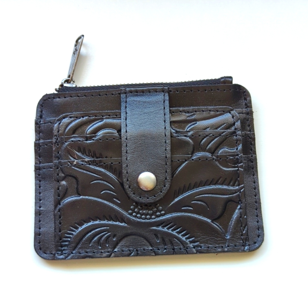 Patricia Nash black leather wallet